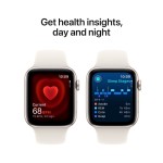 Apple Watch SE GPS + Cellular 40mm Starlight Aluminium Case with Starlight Sport Band - S/M