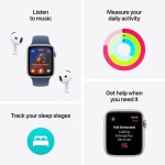 Apple Watch SE GPS 44mm Starlight Aluminium Case with Starlight Sport Band - M/L