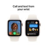 Apple Watch SE GPS 44mm Starlight Aluminium Case with Starlight Sport Band - M/L