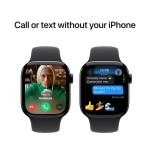 Apple Watch Series 10 GPS + Cellular 42mm Jet Black Aluminium Case with Black Sport Band - S/M