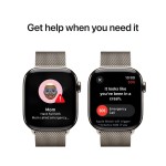 Apple Watch Series 10 GPS + Cellular 42mm Natural Titanium Case with Natural Milanese Loop