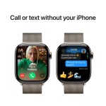 Apple Watch Series 10 GPS + Cellular 42mm Natural Titanium Case with Natural Milanese Loop