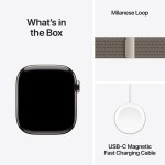 Apple Watch Series 10 GPS + Cellular 42mm Natural Titanium Case with Natural Milanese Loop
