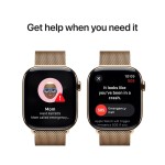 Apple Watch Series 10 GPS + Cellular 46mm Gold Titanium Case with Gold Milanese Loop - S/M