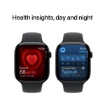 Apple Watch Series 10 GPS + Cellular 46mm Jet Black Aluminium Case with Black Sport Band - M/L
