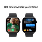 Apple Watch Series 10 GPS + Cellular 46mm Jet Black Aluminium Case with Black Sport Band - S/M