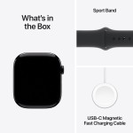 Apple Watch Series 10 GPS + Cellular 46mm Jet Black Aluminium Case with Black Sport Band - M/L
