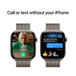 Apple Watch Series 10 GPS + Cellular 46mm Natural Titanium Case with Natural Milanese Loop - S/M
