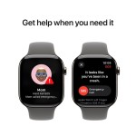 Apple Watch Series 10 GPS + Cellular 46mm Natural Titanium Case with Stone Grey Sport Band - S/M