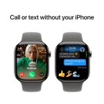 Apple Watch Series 10 GPS + Cellular 46mm Natural Titanium Case with Stone Grey Sport Band - M/L