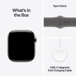 Apple Watch Series 10 GPS + Cellular 46mm Natural Titanium Case with Stone Grey Sport Band - M/L
