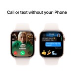 Apple Watch Series 10 GPS + Cellular 46mm Rose Gold Aluminium Case with Light Blush Sport Band - M/L