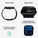 Apple Watch Series 10 GPS + Cellular 46mm Slate Titanium Case with Slate Milanese Loop - S/M