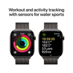 Apple Watch Series 10 GPS + Cellular 46mm Slate Titanium Case with Slate Milanese Loop - S/M