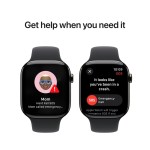 Apple Watch Series 10 GPS + Cellular 46mm Slate Titanium Case with Black Sport Band - M/L