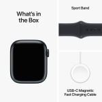 Apple Watch Series 9 GPS + Cellular 41mm Midnight Aluminium Case with Midnight Sport Band - M/L