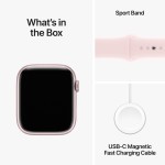 Apple Watch Series 9 GPS + Cellular 45mm Pink Aluminium Case with Light Pink Sport Band - M/L