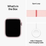Apple Watch Series 9 GPS + Cellular 45mm Pink Aluminium Case with Light Pink Sport Loop