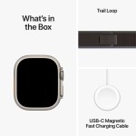 Apple Watch Ultra 2 GPS + Cellular, 49mm Titanium Case with Blue/Black Trail Loop - M/L
