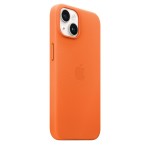 Apple iPhone 14 Leather Case with MagSafe - Orange
