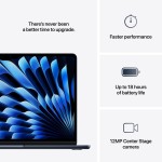 MacBook Air 15.3", M4 10C CPU, 16GB, 256GB, 10C GPU, Mac OS, Midnight