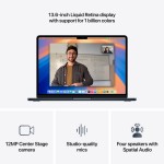 MacBook Air 15.3", M4 10C CPU, 16GB, 256GB, 10C GPU, Mac OS, Midnight