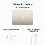 MacBook Air 15.3", M3 8C CPU, 16GB, 256GB, 10C GPU, Mac OS, Starlight