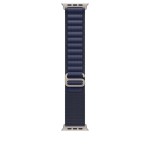 49mm Navy Alpine Loop - Large - Natural Titanium Finish