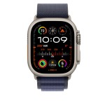 49mm Navy Alpine Loop - Large - Natural Titanium Finish