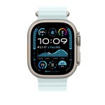 49mm Ice Blue Ocean Band - Natural Titanium Finish