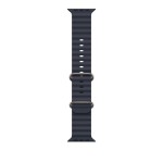 49mm Navy Ocean Band - Natural Titanium Finish
