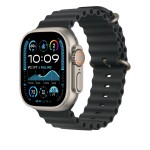 49mm Black Ocean Band - Natural Titanium Finish
