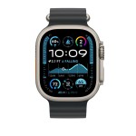 49mm Black Ocean Band - Natural Titanium Finish