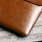 Handmade Leather Case for MacBook Air 15 - Brown