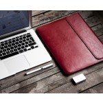 Handmade Leather Case for MacBook Pro 14 - Red 