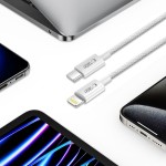 Tech-Protect USB-C / Lightning 1m charging cable - Grey