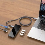 Tech-Protect USB 4.0 8K 40Gbps 240W Type-C 2m kabelis - Gray