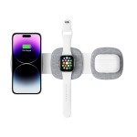 Tech-Protect 3in1 15W-A24 MagSafe salokāms lādētājs - Gray