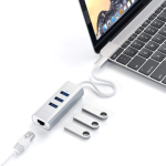 Satechi USB-C 2-IN-1 USB/Ethernet Silver adapter