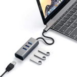 Satechi USB-C 2-IN-1 USB/Ethernet Space Gray adapter