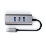 Satechi USB-C 2-IN-1 USB/Ethernet Space Gray adapter