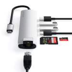 Satechi USB-C Slim Multi-Port With Ethernet Silver adapter