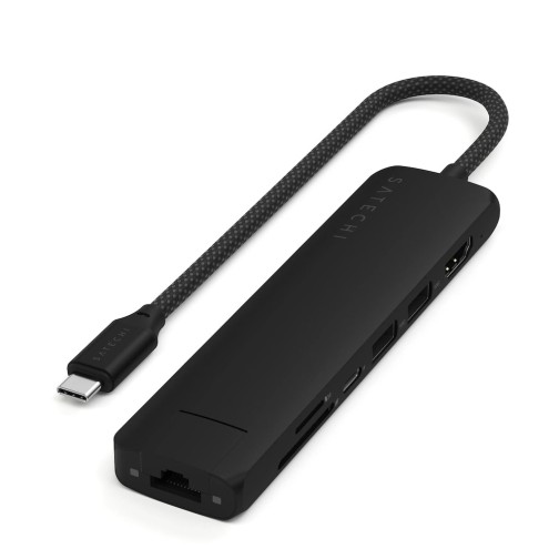 Satechi Type-C 7-in-1 Ethernet adapteris - black