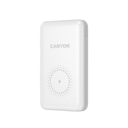 Canyon MagSafe 10000maH Power Bank With Wireless Charging - White
