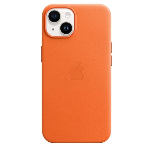 Apple iPhone 14 Leather Case with MagSafe - Orange