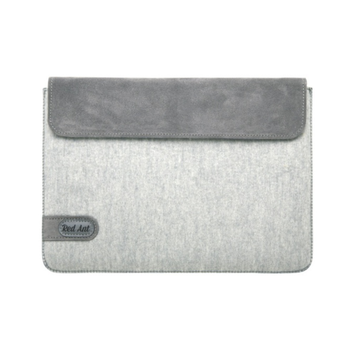 Handmade felt and natural suede Case for MacBook Air 15 - Light gray