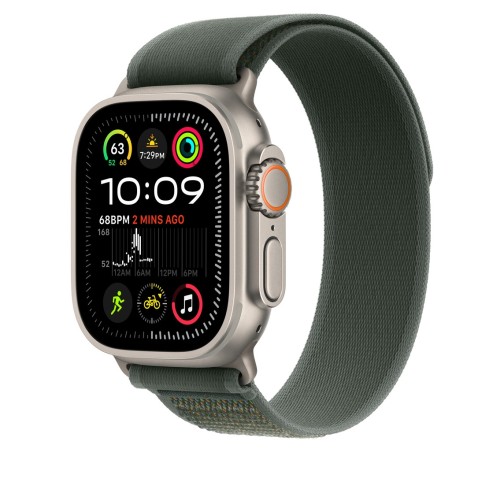 49mm Green Trail Loop - M/L - Natural Titanium Finish