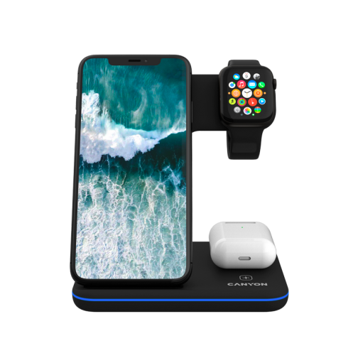 Canyon 3in1 wireless charger 15W - Black