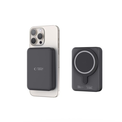 Tech-Protect MagSafe 10000maH Power Bank with Wireless Charging - Black