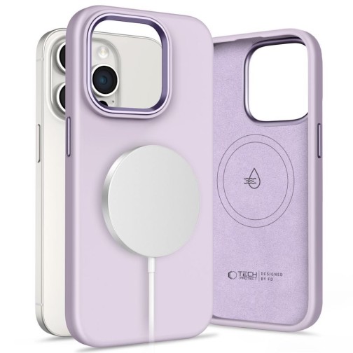 Tech-Protect Silicone Pure MagSafe iPhone 15 Pro case - Mauve